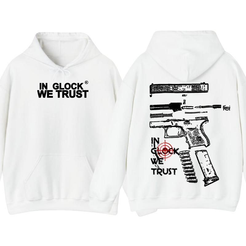 In Glock We Trust Hoodie for Men, Women, Classic Fit Double-Sided Glock Hoodie ,Hoodie For Men,For Him
