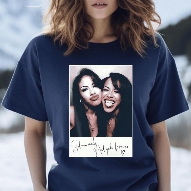 Selena And Aaliyah T-Shirt, Sweatshirt, Hoodie, Cotton Tee, Shirt For Men, Women 49th