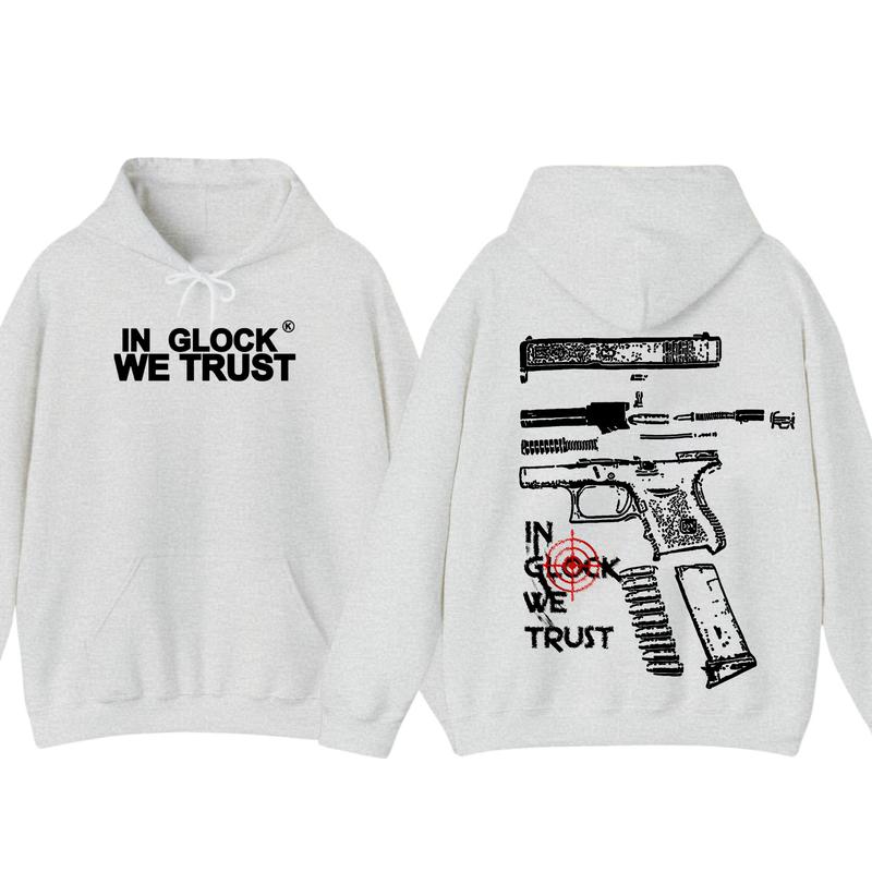 In Glock We Trust Hoodie for Men, Women, Classic Fit Double-Sided Glock Hoodie ,Hoodie For Men,For Him