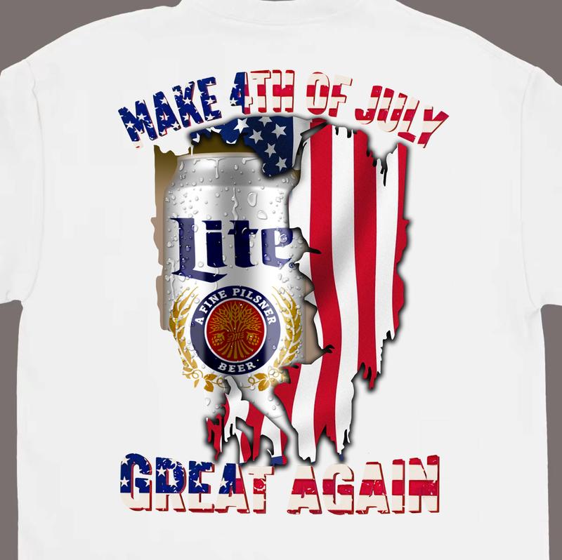 Miler Lite Make 4th of July America Great Again Shirt Unisex