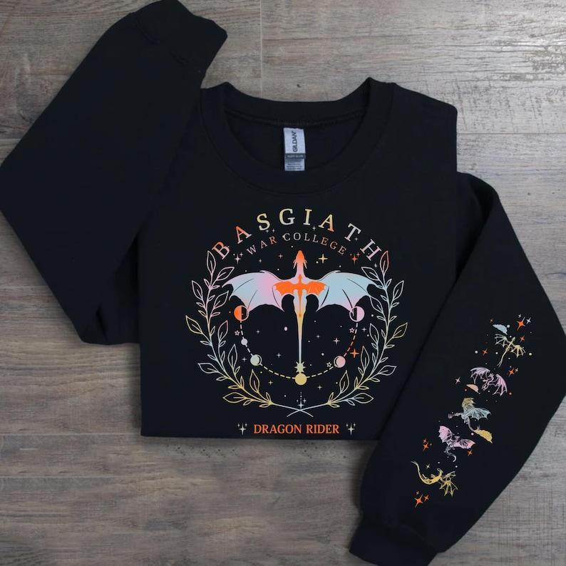 Fourth Wing Sweatshirt, Custom Basgiath War College Sweater, Dragon Rider, Violet Sorrengail, Fantasy Reader, Xaden Riorson, Riders Quadrant