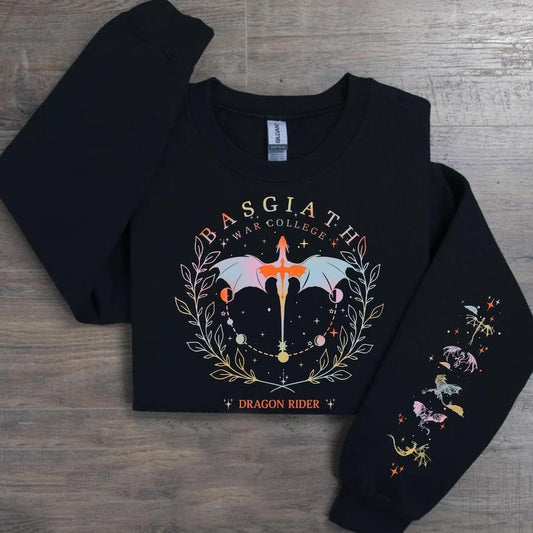 Fourth Wing Sweatshirt, Custom Basgiath War College Sweater, Dragon Rider, Violet Sorrengail, Fantasy Reader, Xaden Riorson, Riders Quadrant