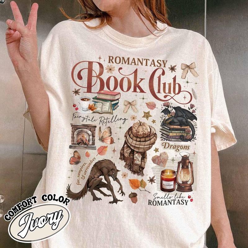 Romantasy Book Club Tshirt Smell Like Romantasy Shirt, Bookish Gift For Lover, Inspired, Fall Book, Romance Shirt