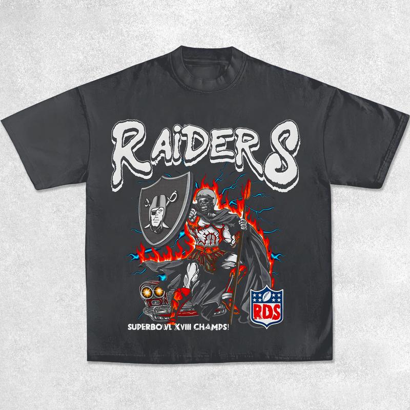 Raiders Shirt, Vintage 90s Unisex Football Tees, Football T-Shirts, Sports Shirt, Game Day Tee, Football Fan Gifts Streetwear