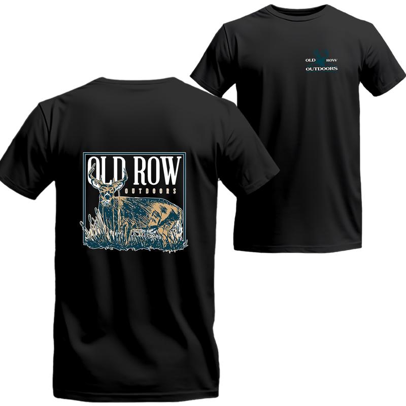 Old Row Outdoors Trophy Buck Graphic 2 Sides T-shirt, Old Row Short Sleeve Tee, Unisex Shirt, Menswear Top