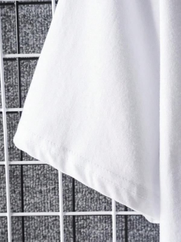 Men's Letter Print Round Neck TeeÂ Summer Clothes, Regular FitÂ Casual Short Sleeve Crew Neck T-Shirt for Summer, Graphic Tees,Â Fashion Men's Streetwear