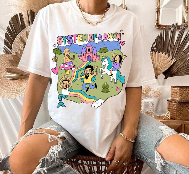 System of a Down - System of a Down Unisex T-shirt Metal Band Shirt Casual Cotton Casual Cotton Casual Cotton