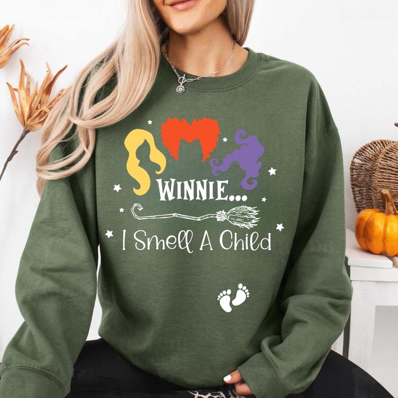 pregnancy sweater winnie i smell a child -  pregnancy announcement - halloween sweater - pregnancy sweatshirt