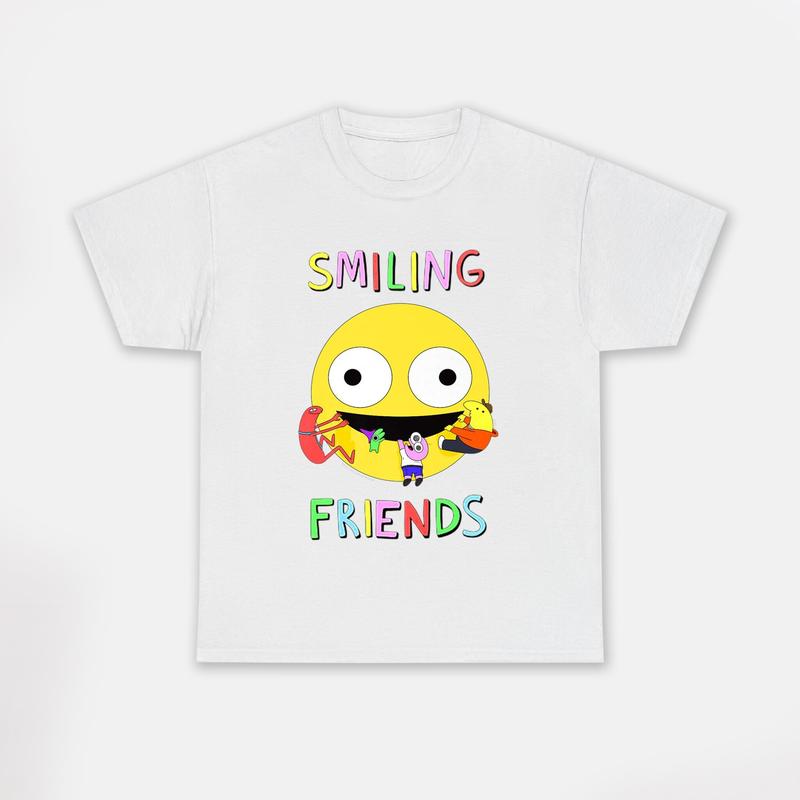 Smiling Friends TV Show T-Shirt, Smiling Friends Merch T-Shirt Top Womenswear