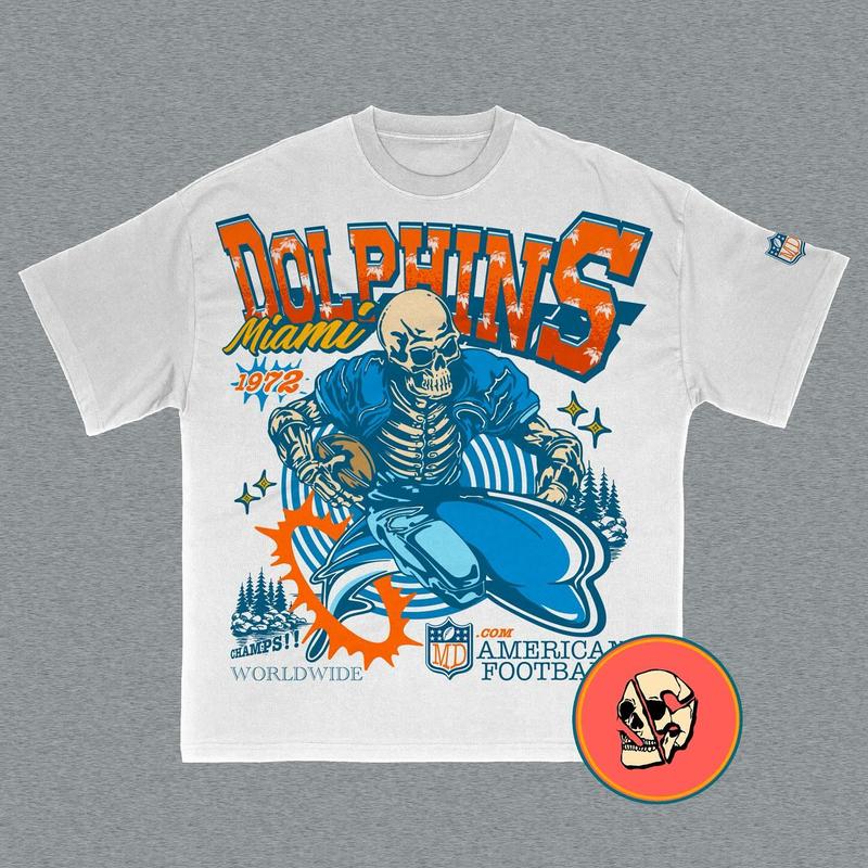 Dolphins Shirt, Vintage 90s Unisex Football Tees, Football T-Shirts, Sports Shirt, Game Day Tee, Football Fan Gifts