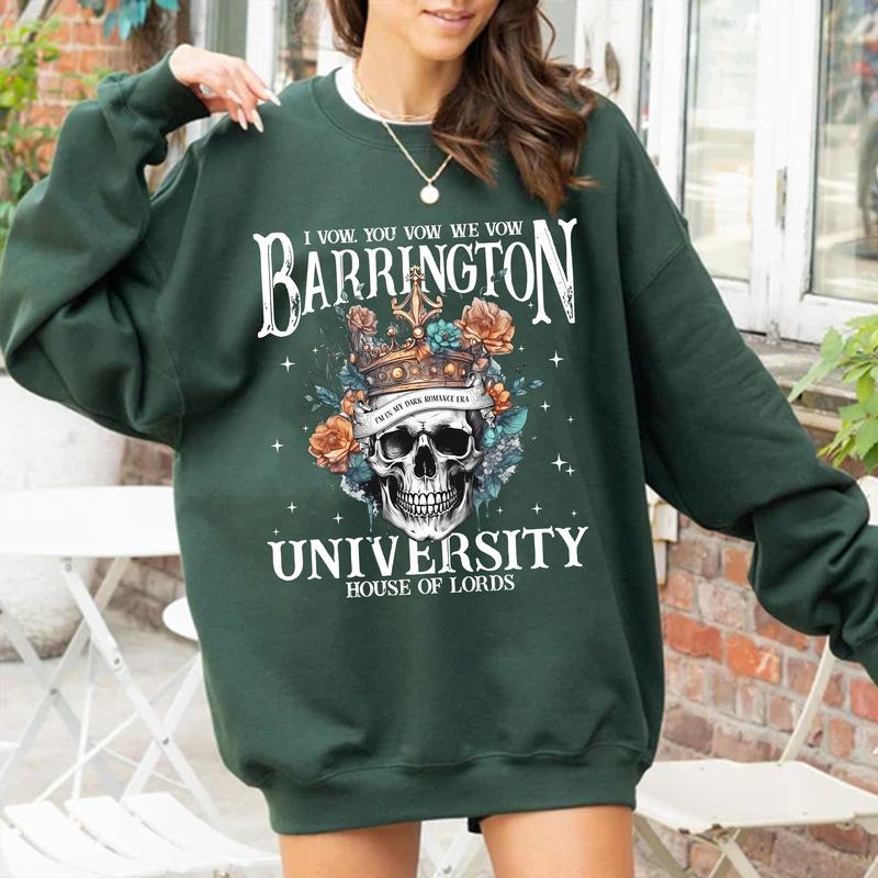 Barrington University The Ritual Skull Floral Sweatshirt, Shantel Tessier Merch, Book Lover Shirt, Bookish Merch, Booktok Shirt, LORDS Series Book Shi