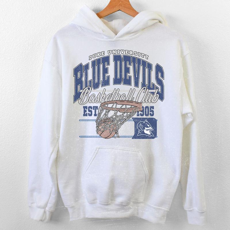 42. Duke Blue Devils NCAA Vintage Basketball Sweatshirt, University Team Fan Apparel, Classic Sports Gift for Enthusiasts