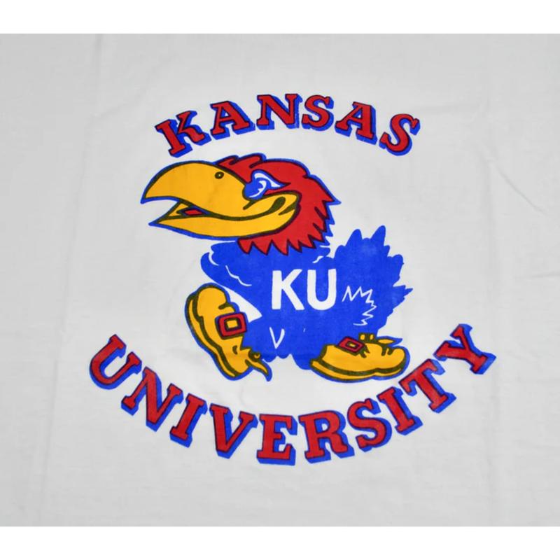 Vintage 90s Kansas Jayhawks T Shirt Cotton