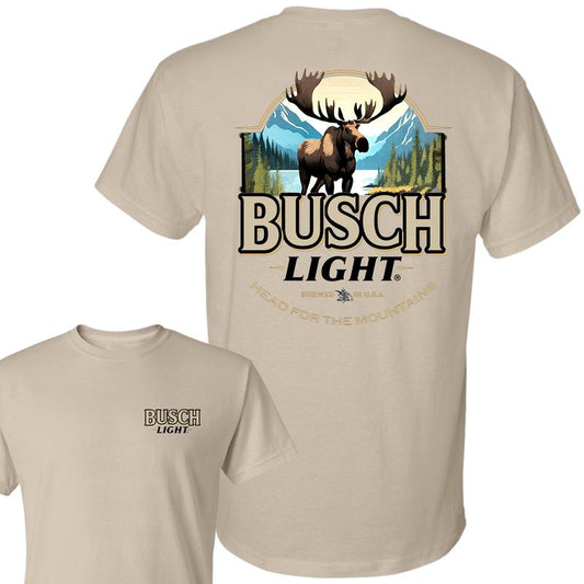 Busch Light Moose Head for the Mountains T-Shirt, Hunting T-Shirt, Full Color T-Shirt, For Men, For Women