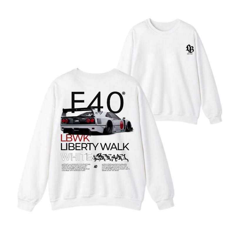Ferrari F40 Liberty Walk T-shirt, Hoodie, Sweater, Car Enthusiast Shirt, Car Clothing, Unisex, Vintage car shirt