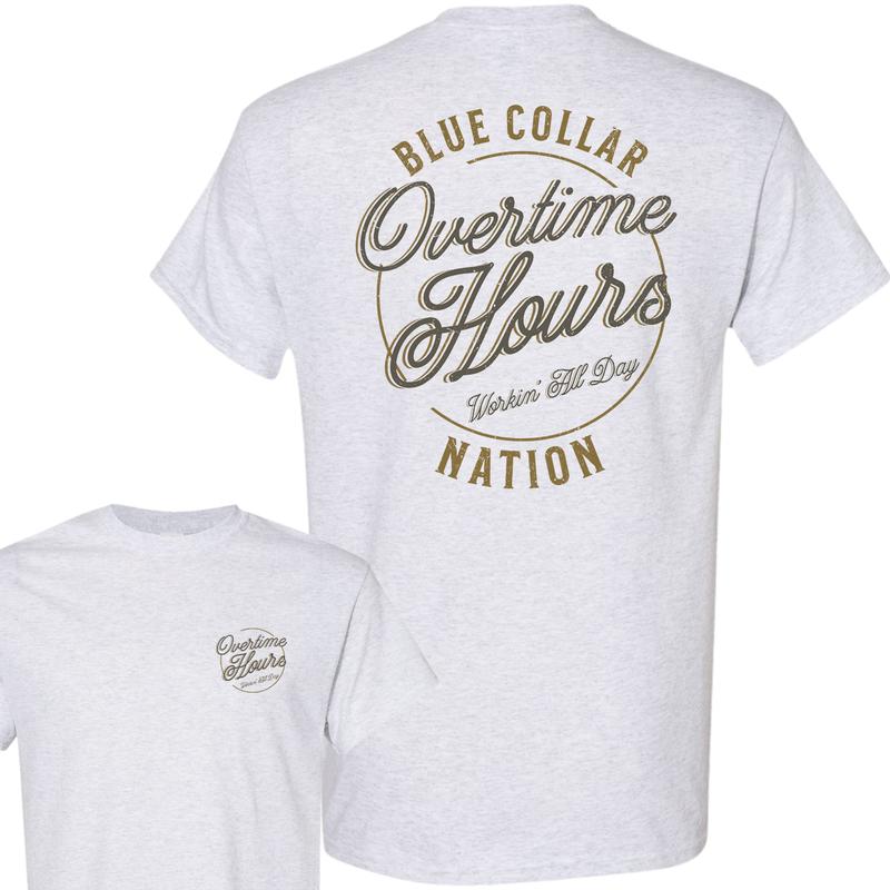 Blue Collar 2 Sided T-Shirt, Blue Collar Gifts, Lineman Shirt, Trucker Shirt, Full Color, For Men