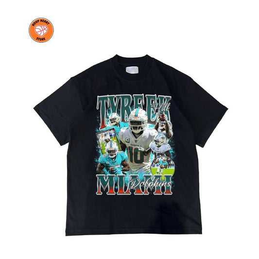 Tyreek Hill Miami Vintage Graphic T-Shirt Cotton Short-sleeve Retro Streetwear Tshirt Menswear Top Shortsleeve Underwear Human Baseball t shirt