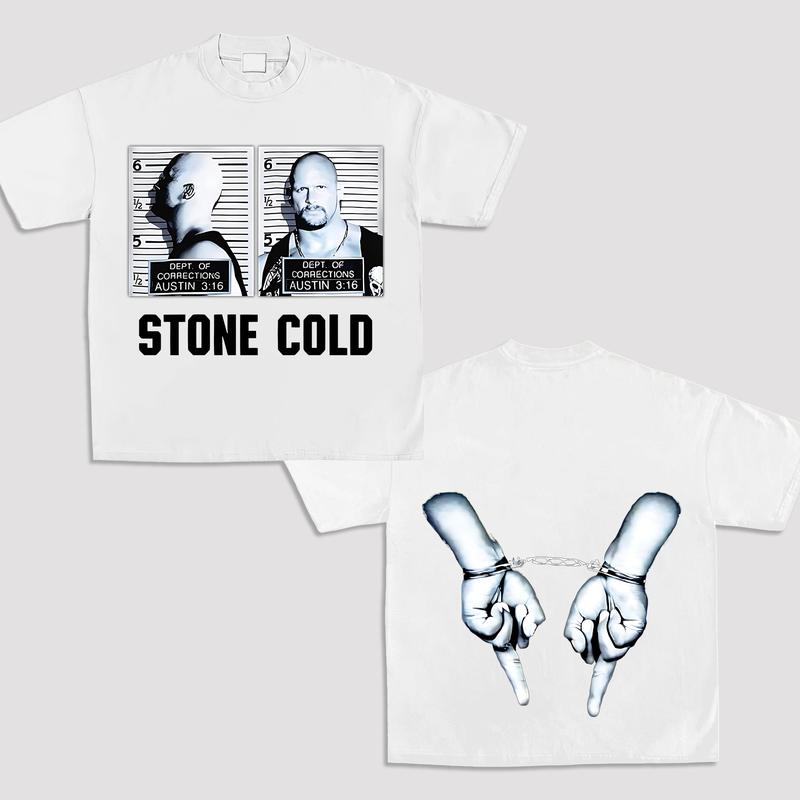 STONE COLD K2 TEE, Wrestling Tee, WWE Tee, Wrestling Gift, Sports Shirt, Workout T-shirt, Gift for Him Hoodie Sweatshirt Menswear Streetwear