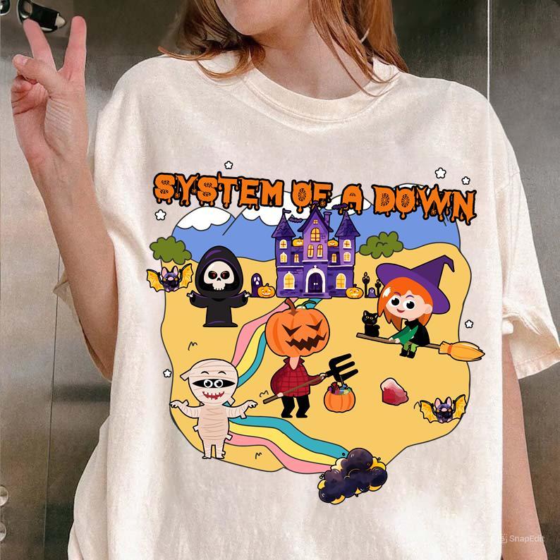 Halloween System Of A Down Shirt Scary Characters Horror Friend Tshirt