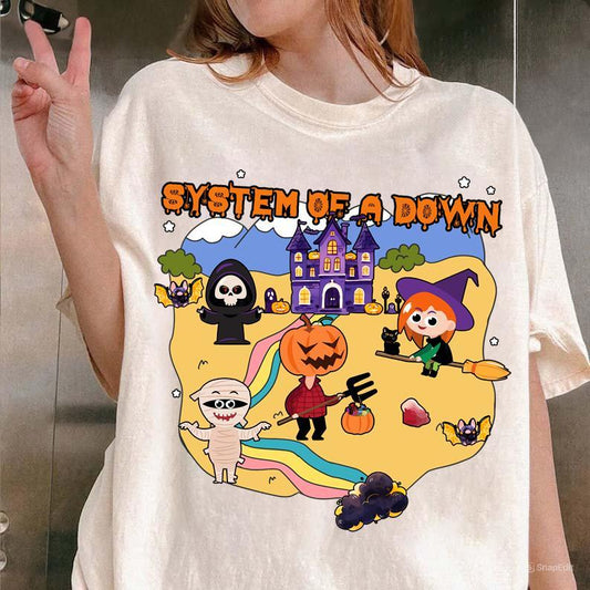 Halloween System Of A Down Shirt Scary Characters Horror Friend Tshirt