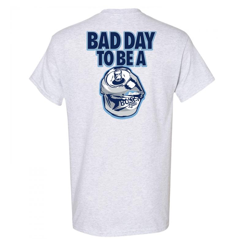 Busch Latte Bad Day To Be a Can Front and Back Print T-Shirt, Busch Latte Lovers T-shirt Menswear Top Medium Soft