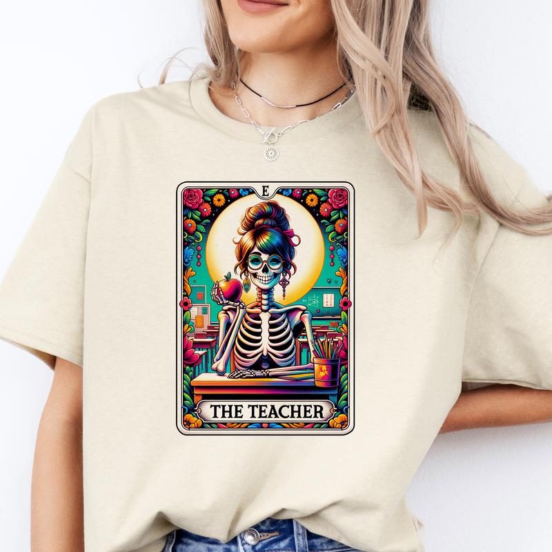 Tarot Card T-Shirts Work is Life - Print is Sublimation, Unisex T-Shirt, Funny Tee, Funny Apparel, Gift Idea, Relaxed Fit, Casual Apparel, Cute Top, G