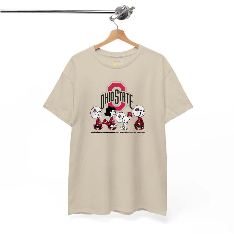 All Teams NCAA Football Snoopyy Sand Color T-Shirt, Cute Sand Color Football Shirt, Classic Fit Unisex Men Women Tee