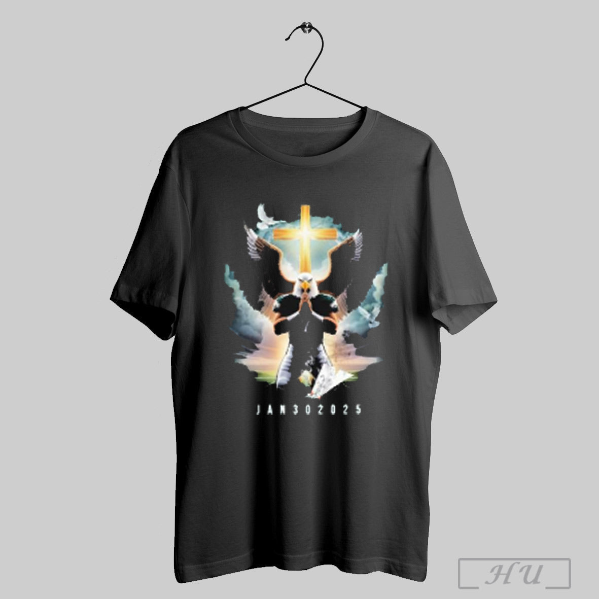 Philadelphia Eagles Pray Cross Jan 30 2025 Mascot T Shirts Hoodie Sweater