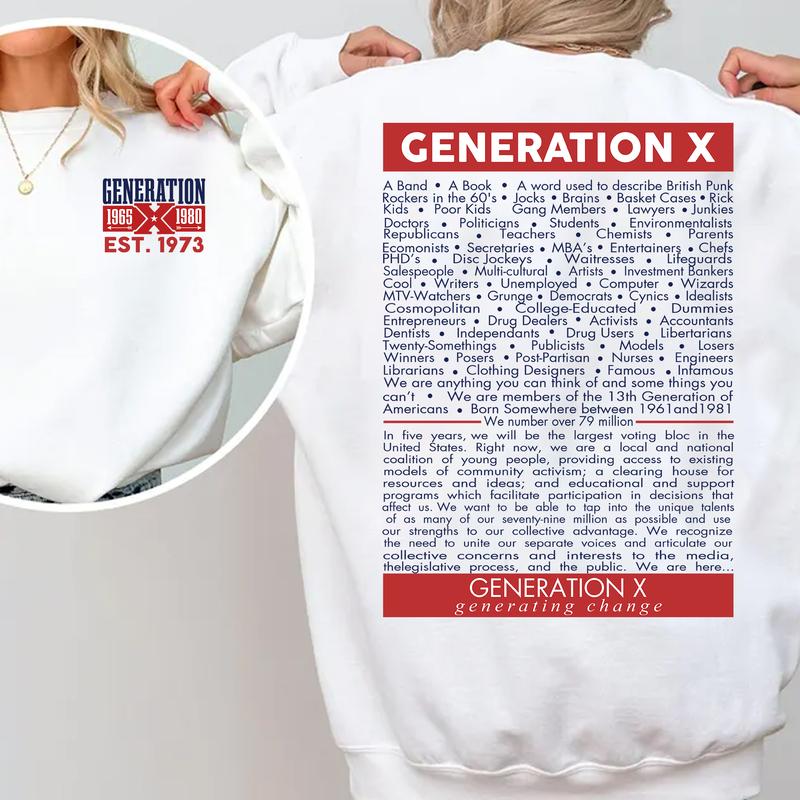 Generation X Member Shirt 1973 Birth Custom Year, Generation X FAFO Two Side T-Shirt