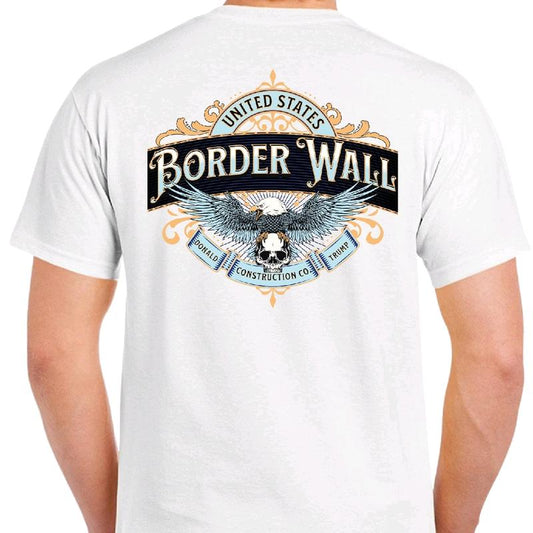 Border Wall Construction Co. T-shirt Menswear Cotton Tshirt Casual t shirt trump