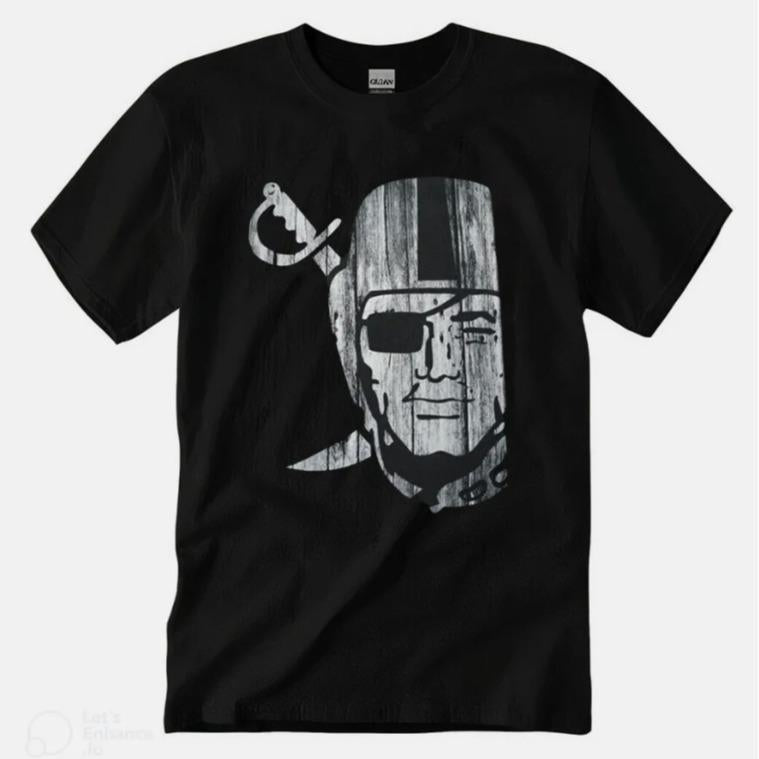 Vintage RAIDER NATION T-shirt Raiders Silver Black Men's Tee, Unisex Crewneck,Trend Tee Unisex Vintage Tee Menswear Top Underwear Streetwear Tshirt Hu