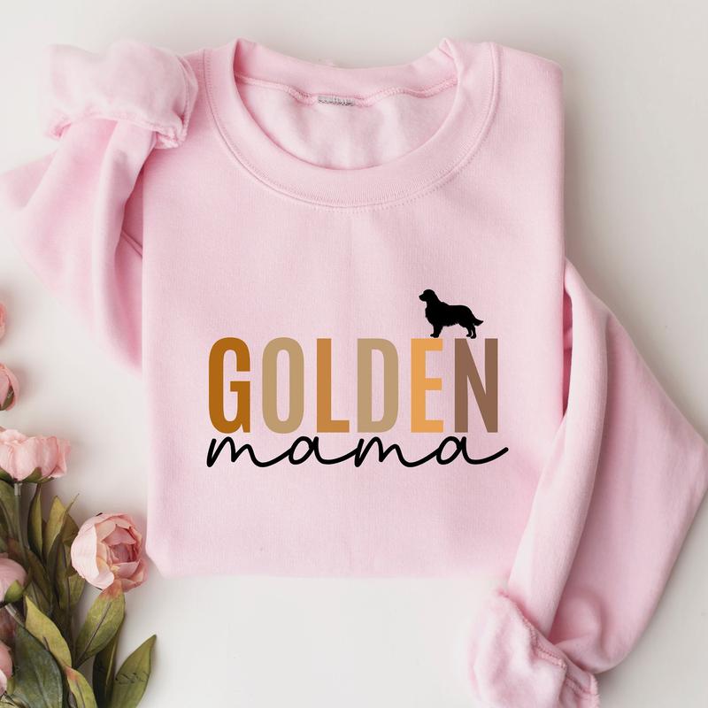 Golden Mama Shirt, Golden Retriever Sweatshirt, Dog Crewneck, Golden Dog Sweater, Dog Lover Gift, Golden Mom Sweatshirt, Dog Owner Clothing
