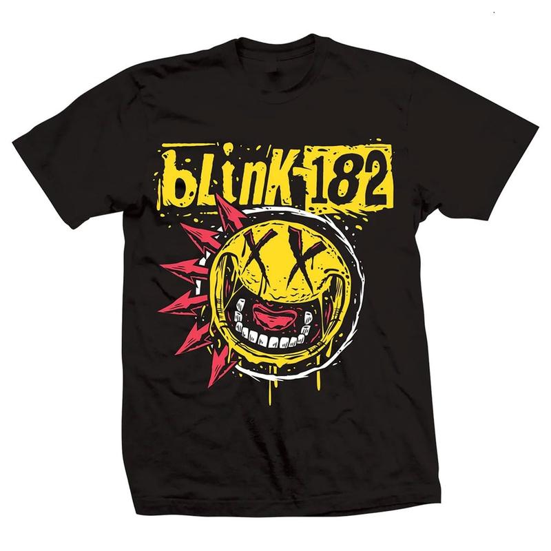 BLINK 182 Punk Smiley T-shirtBLINK 182 Punk Smiley T-shirt