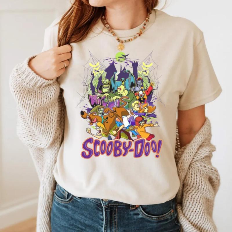 Scoobydoo Halloween Shirt, Womenswear Horror Movie Shirt, Spooky Season, Unisex Short Sleeve Tee Top Underwear