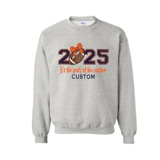 New years football game day Casual Cotton Crew Neck Tshirt hoodie