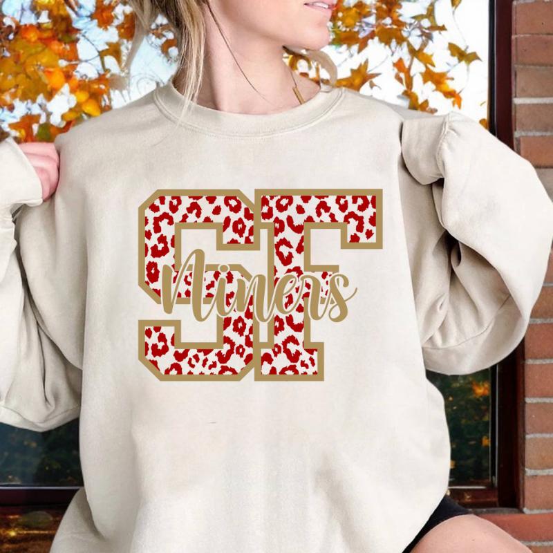 San Francisco Football Sweater, Football Sweater, San Francisco Fan Gift Sweater, Game Day Sweater, Niners Sweater, Classic Casual Clothing Collar Cot