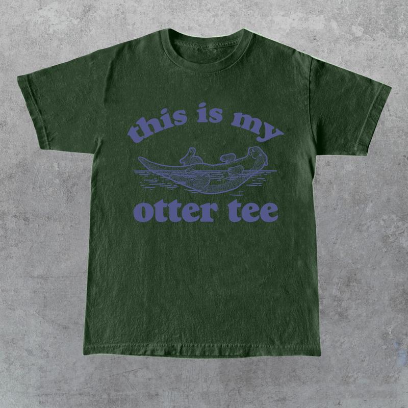 This Is My Otter Tee, Vintage Otter Graphic T Shirt, Funny Nature T Shirt, Retro 90s Graphic Shirt, Relaxed Unisex Adult T-Shirt, Otter Gift