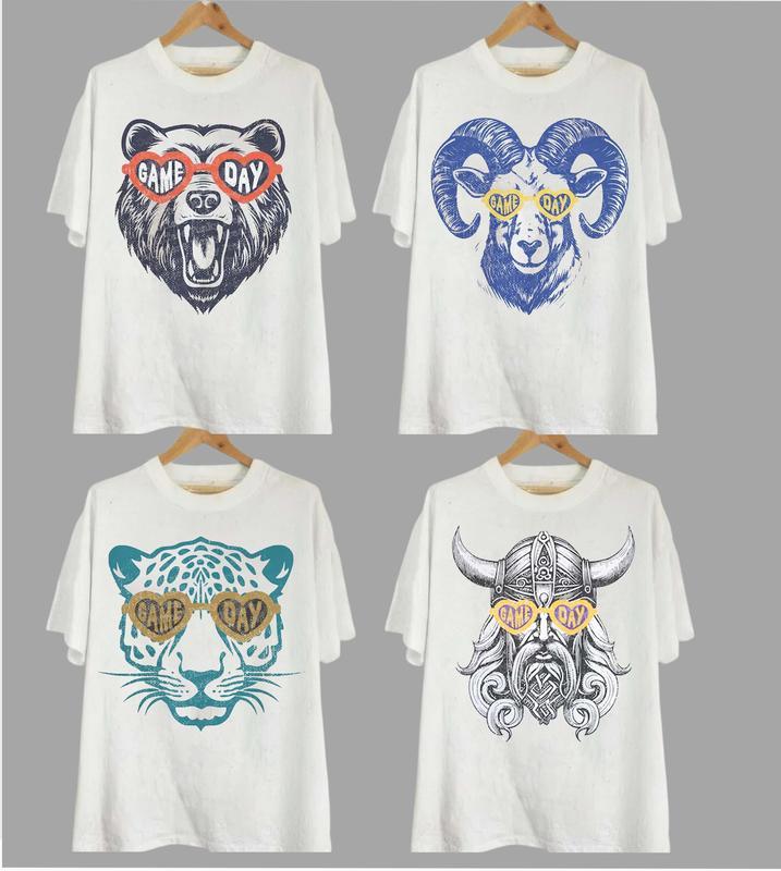 All Teams Football Game Day T-shirt, Trendy Retro Inspired Football Mascot T-shirt, Football Fan Unisex T-shirt, Football Gift Shirt, Sport Fan Shirt,