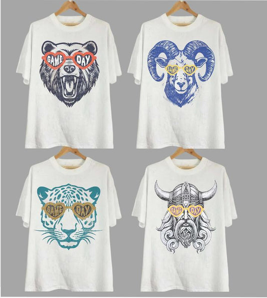 All Teams Football Game Day T-shirt, Trendy Retro Inspired Football Mascot T-shirt, Football Fan Unisex T-shirt, Football Gift Shirt, Sport Fan Shirt,