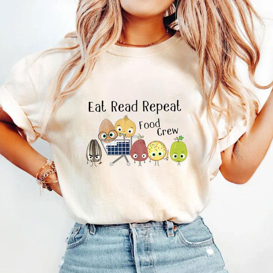 Eat Read Repeat Teacher T-Shirts, Cool Bean The Good Egg Summer Teacher Shirts, Bad Seed Smart Cookie Sour Grape Teacher Gifts, Food Crew Shirt, Teach