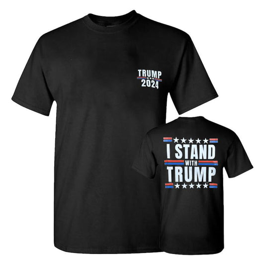 I Stand With Trum Tshirt, Full Color, For Men, For Women Classic Cotton