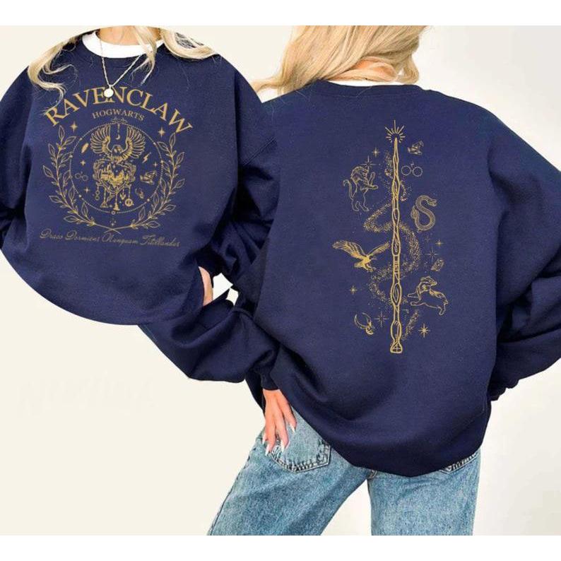Ravenclaw Hogwarts Sweater, Harry Potter Wizard House Sweatshirt, Wizard Book Sweatshirt, HP Wizard School Shirt, Potterhead Shirt