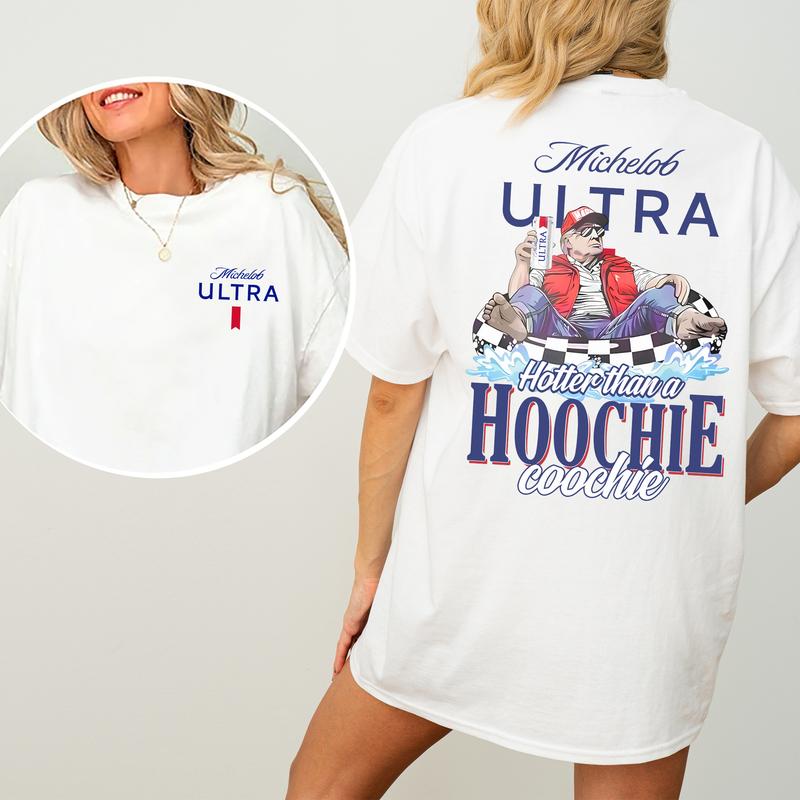 Michelob Swish Ultra Graphic Shirt for Men and Women, Funny Drink Shirt, Summer Clothing, Cotton Fabric Tshirt, Printed Women's Top, Casual Womenswear