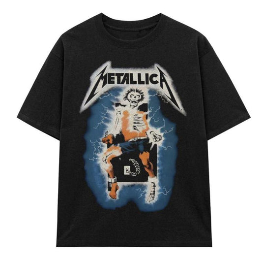 Metallica Oldskul shirt, Oversize, Unisex T-shirt, All Size, Vinatge tees Menswear Top Underwear Tshirt