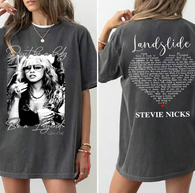 Stevie Nicks Landslide 2 Sides Shirt Sweatshirt Hoodie, Stevie Nicks Shirt, Stevie Nicks Sweatshirt Shirt, Gift For Fan