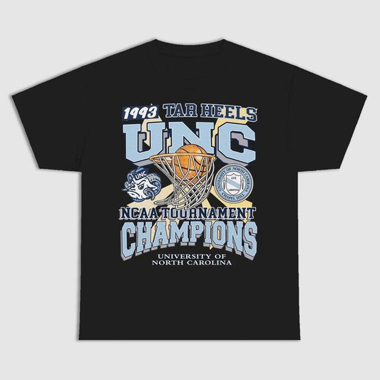 University Of North Carolina Tournament Champs 1993 Tar Heels NCAA Merch Tournament Champs T-shirt, Vintage 90s Unisex Basketball Tees, Basketball Fan