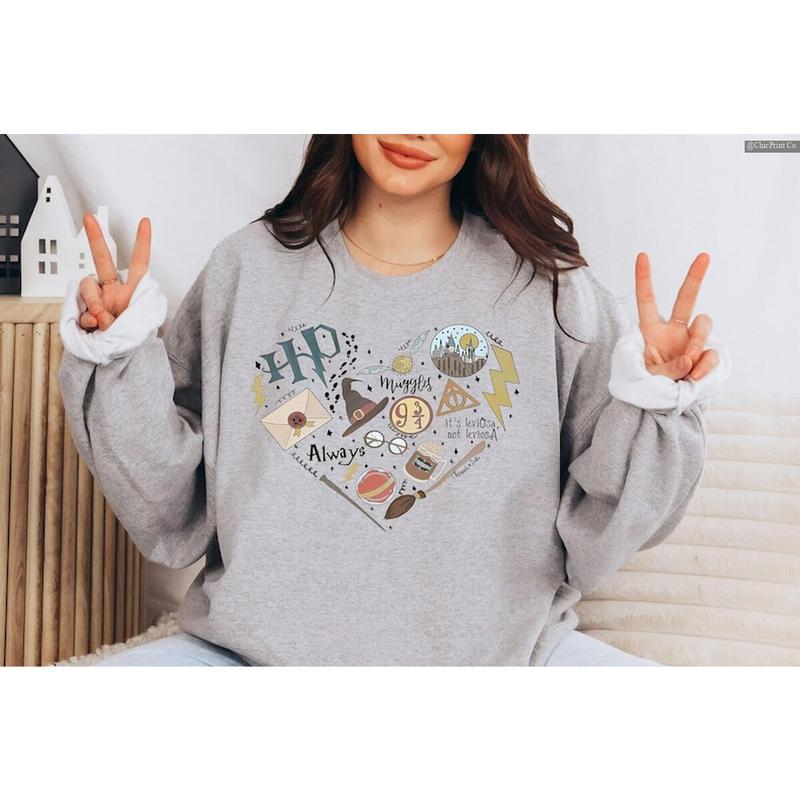 HP Sweatshirt Heart, Universal Studios Sweatshirt, #Hogwarts #Wizard Sweatshirt, HP Sweatshirt, Pottery Witch Heart Valentine Sweatshirt .Viral Shirt