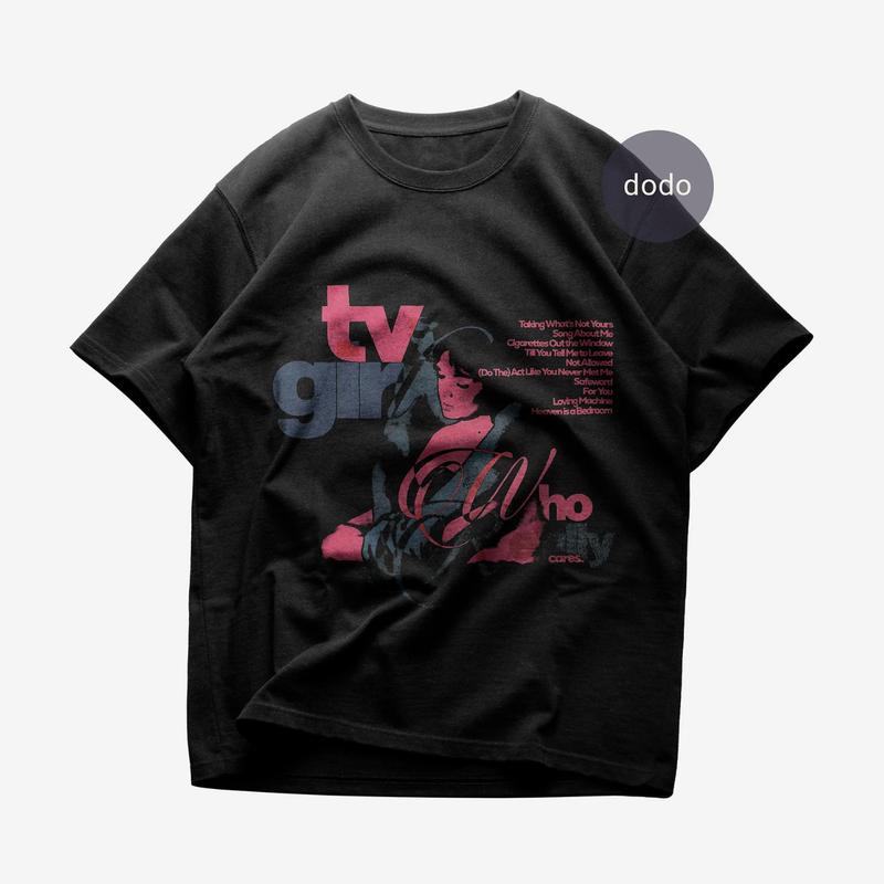 Premium TV Girl T-Shirt - Who Really Cares Album - Not Allowed Single - TV Girl New Album T-Shirt - Unisex Heavy Cotton Tee