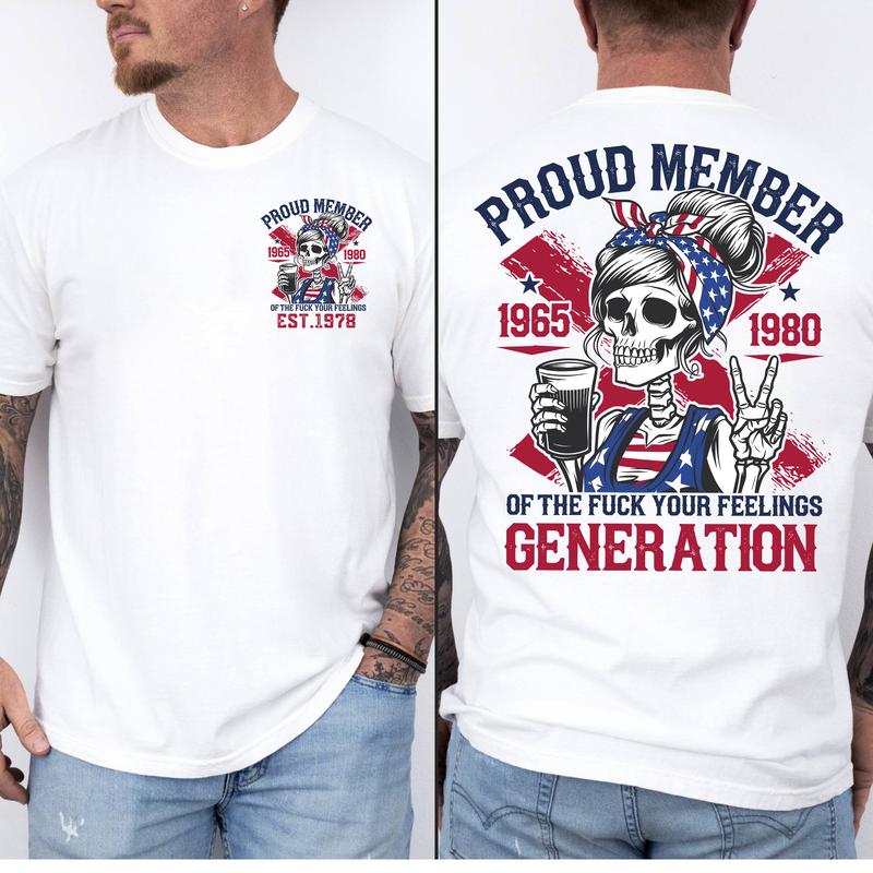Gen X New TShirt Proud Members Raised On Hose Water Neglect, Vintage Funny Humor T-Shirt