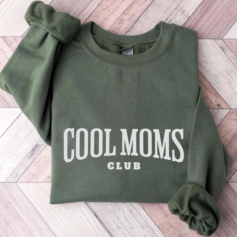 Cool Moms Club Sweatshirt, New Mother Gift Sweatshirt Classic Cotton